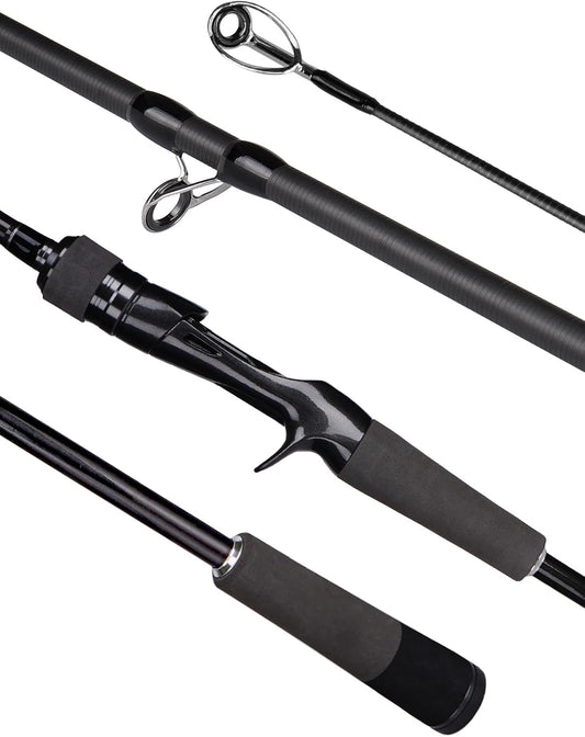 Jenseits Fishing Rods, Carbon Fiber Spinning & Casting Poles, Saltwater Resistant Stainless Steel Guides, Portable 2-Piece/4-Piece/Telescopic Travel Design, Cork/EVA Grip for Bass Trout Inshore
