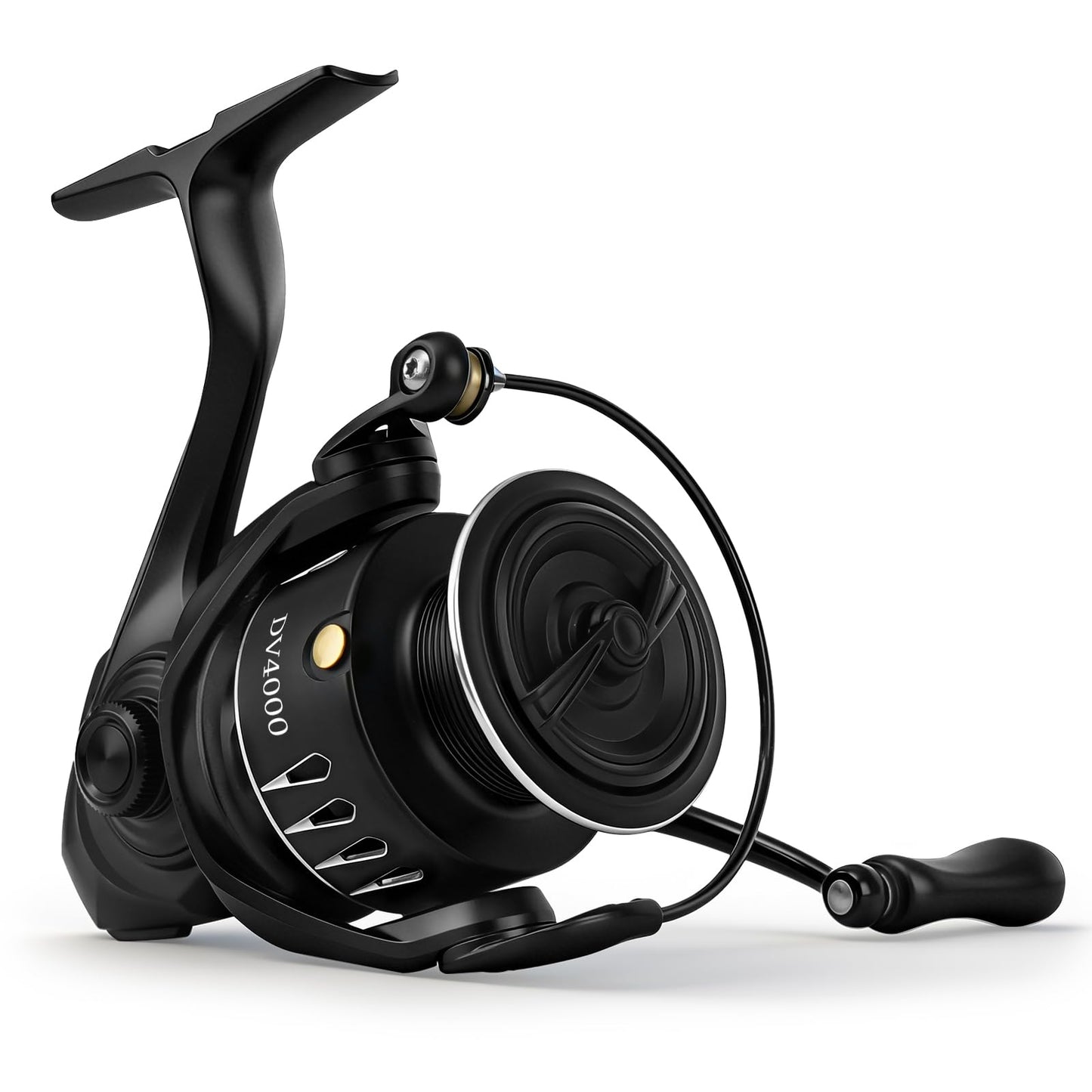 Jenseits Spinning Reels, 5+1 Shielded BB, Carbon Fiber 22LBs Max Drag,Saltwater Freshwater Spinning Fishing Reel, Aluminum & CNC Spool, Sizes 2000/3000/4000 SFS, Ultralight to Heavy-Duty, Black