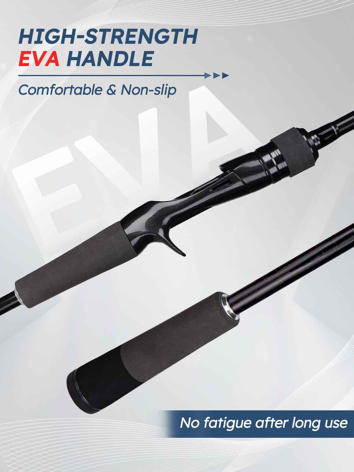 7'0" Casting Rod - Medium Power Fast Action, 2-Piece, Ceramic Guides, EVA Handle, Carbon Steel | Jenseits