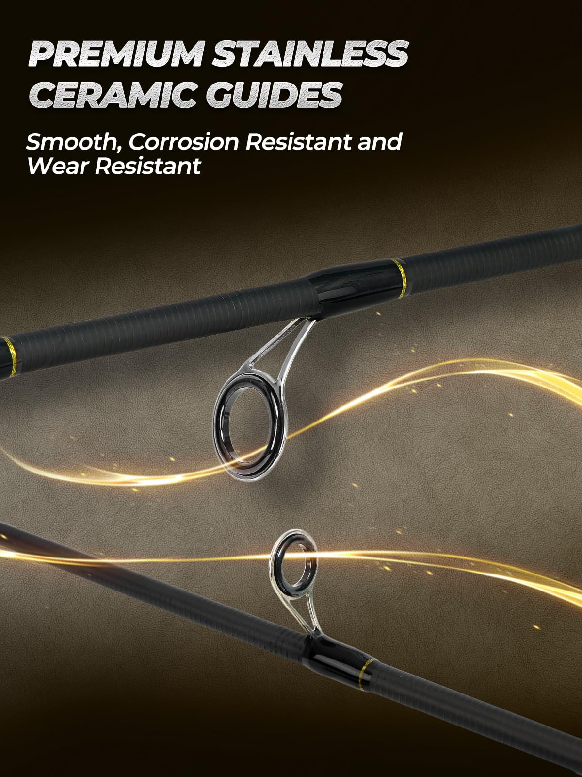 Jenseits Carbon Fiber Fishing Rod Series 6 Ft, Spinning & Casting Rods with Stainless Steel Ceramic Guides, Fast Action Fishing Pole for Bass, Trout, Walleye & Surf Fishing Medium Light-Fast