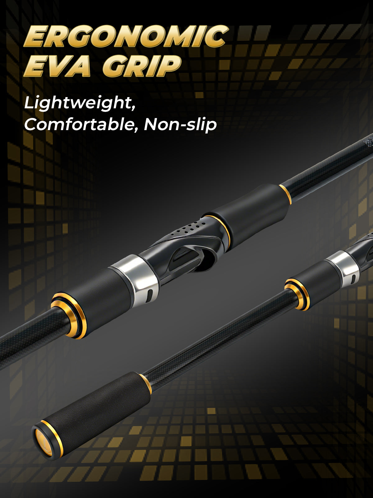 Jenseits Travel Fishing Rod, Telescopic Portable 24T Carbon Fiber Rod, Stainless Steel Guides w/Ceramic Inserts, Fast Action, Medium to Heavy, Freshwater Saltwater,Spinning & Casting