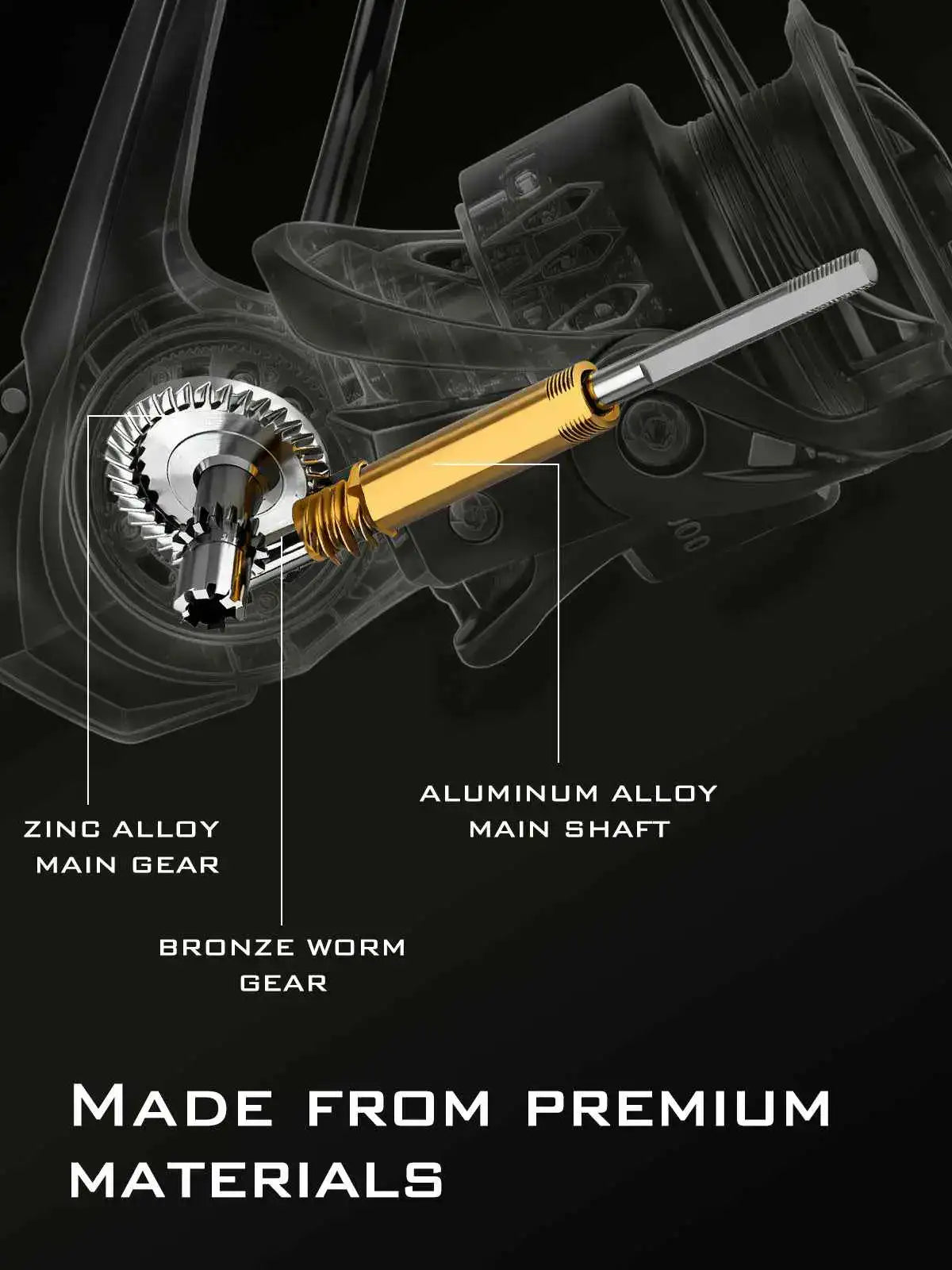 DV1000-5000 Spinning Reel - 5.2:1 Gear Ratio, 5+1 Bearings, 20Lbs Max Drag, Carbon Fiber Frame, 6.7oz, Ambidextrous | Jenseits