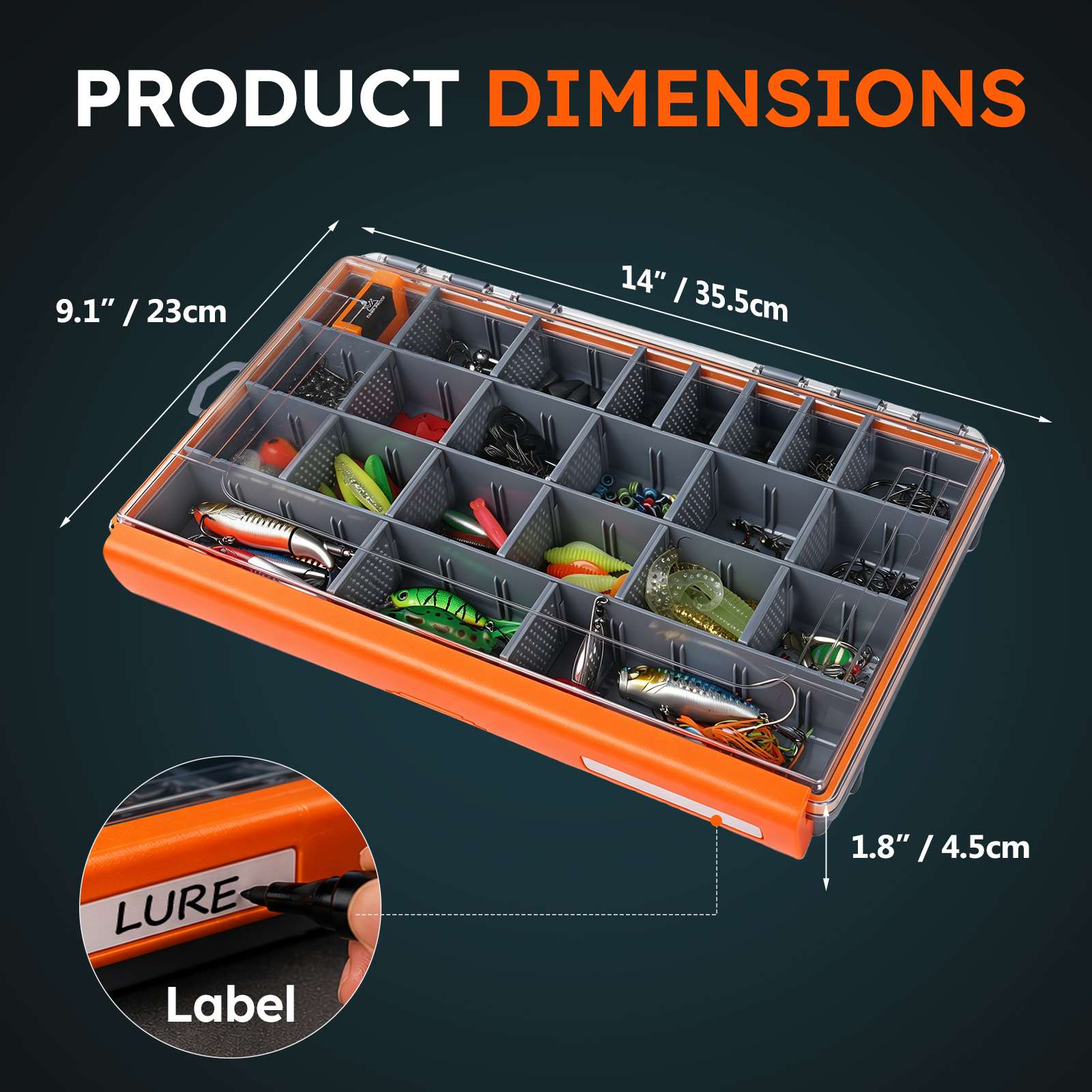 Jenseits Fishing Lure & Tackle Kit – 183/255/422-Piece Sets, Empty Tackle Box Options