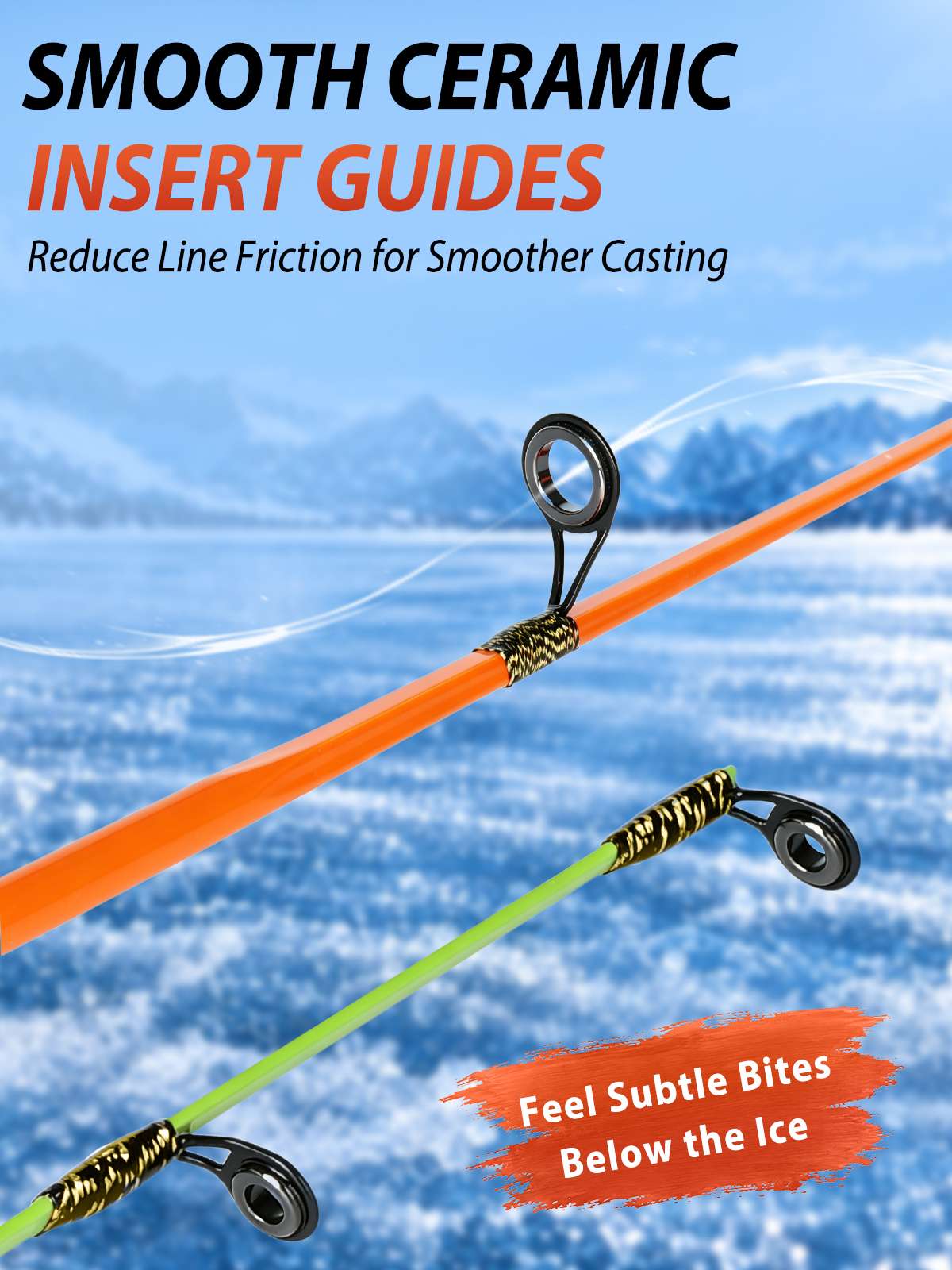 Jenseits Ice Fishing Rod, Medium Light (ML), Fast Action – Rod Only