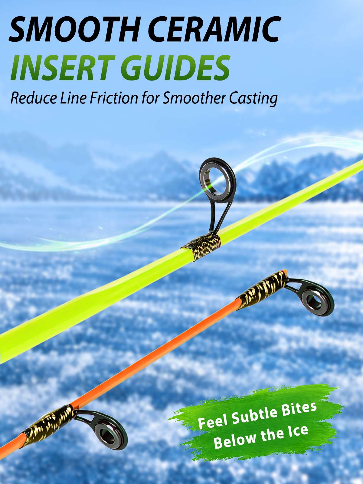 Jenseits Ice Fishing Rod, Medium Light (ML), Fast Action – Rod Only