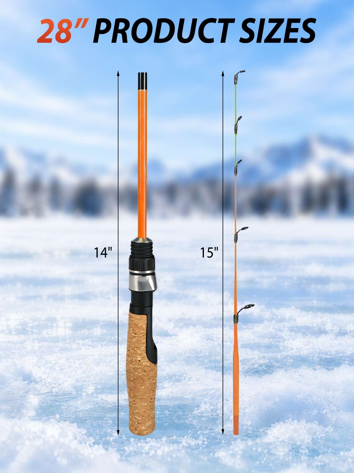 Jenseits Ice Fishing Rod, Medium Light (ML), Fast Action – Rod Only