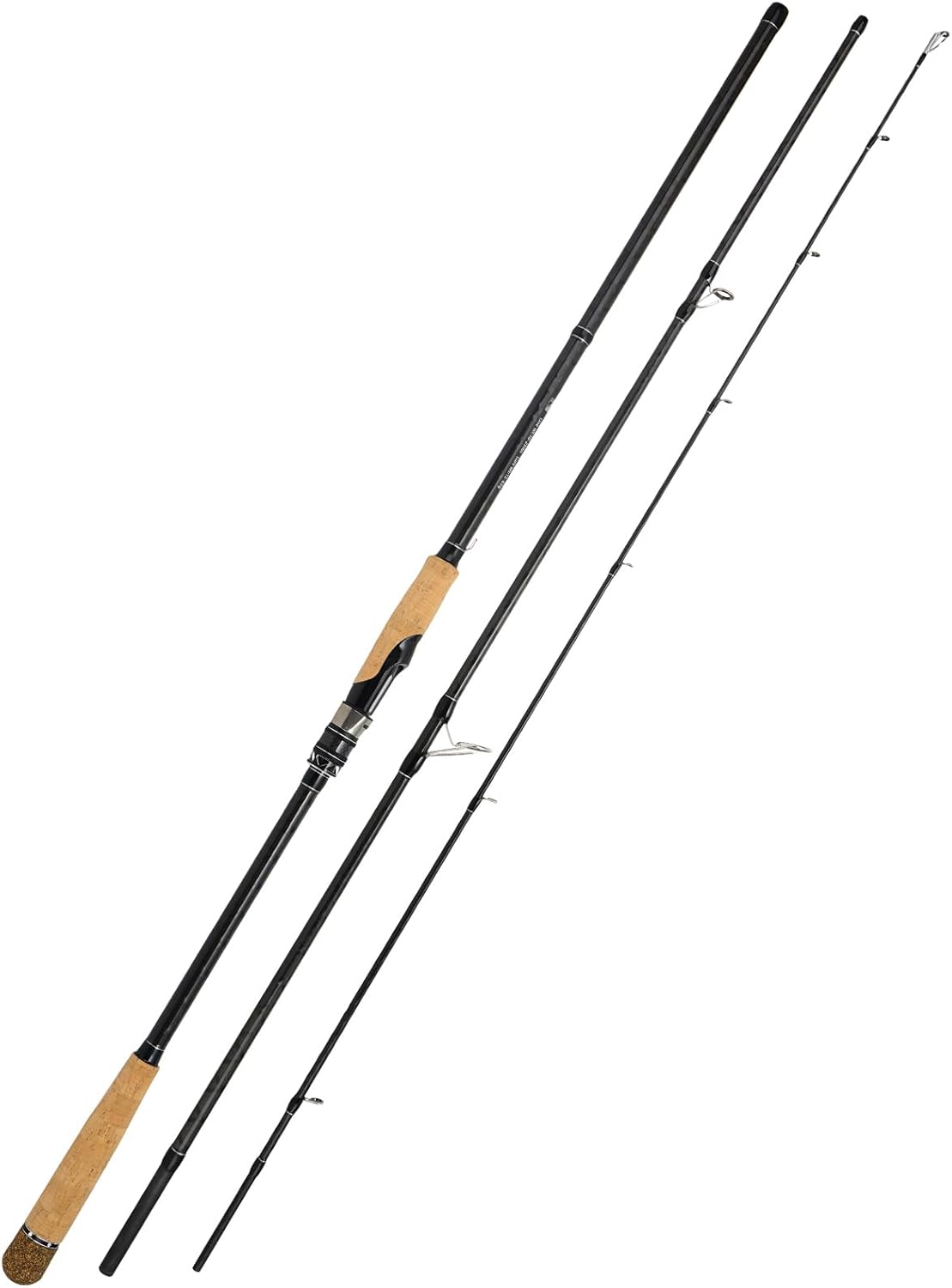 Jenseits Fishing Rods, Carbon Fiber Spinning & Casting Poles, Saltwater Resistant Guides, 7'/8'/9'/10'/12'-Portable 2/3/4/-Piece & Telescopic Designs, Cork/EVA Grip for Bass Trout Inshore & Surf