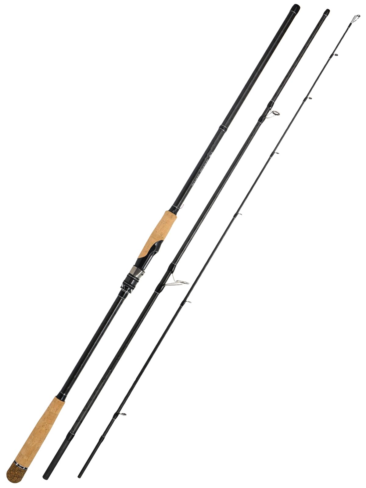 Jenseits Fishing Rods, Carbon Fiber Spinning & Casting Poles, Saltwater Resistant Guides, 7'/8'/9'/10'/12'-Portable 2/3/4/-Piece & Telescopic Designs, Cork/EVA Grip for Bass Trout Inshore & Surf