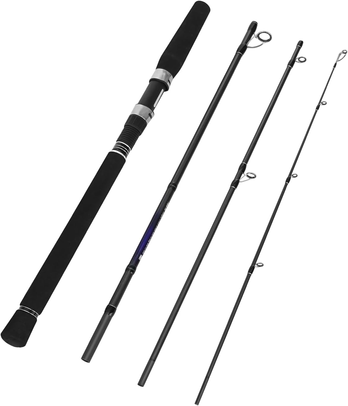 Jenseits 4-Piece Travel Spinning Fishing Rod, H Power – Built for Smooth Casts & Fierce Fights, Carbon Fiber Blank, Stainless Steel Ceramic Guides, Adventure-Ready Rod for Bass & Pike-7'0"