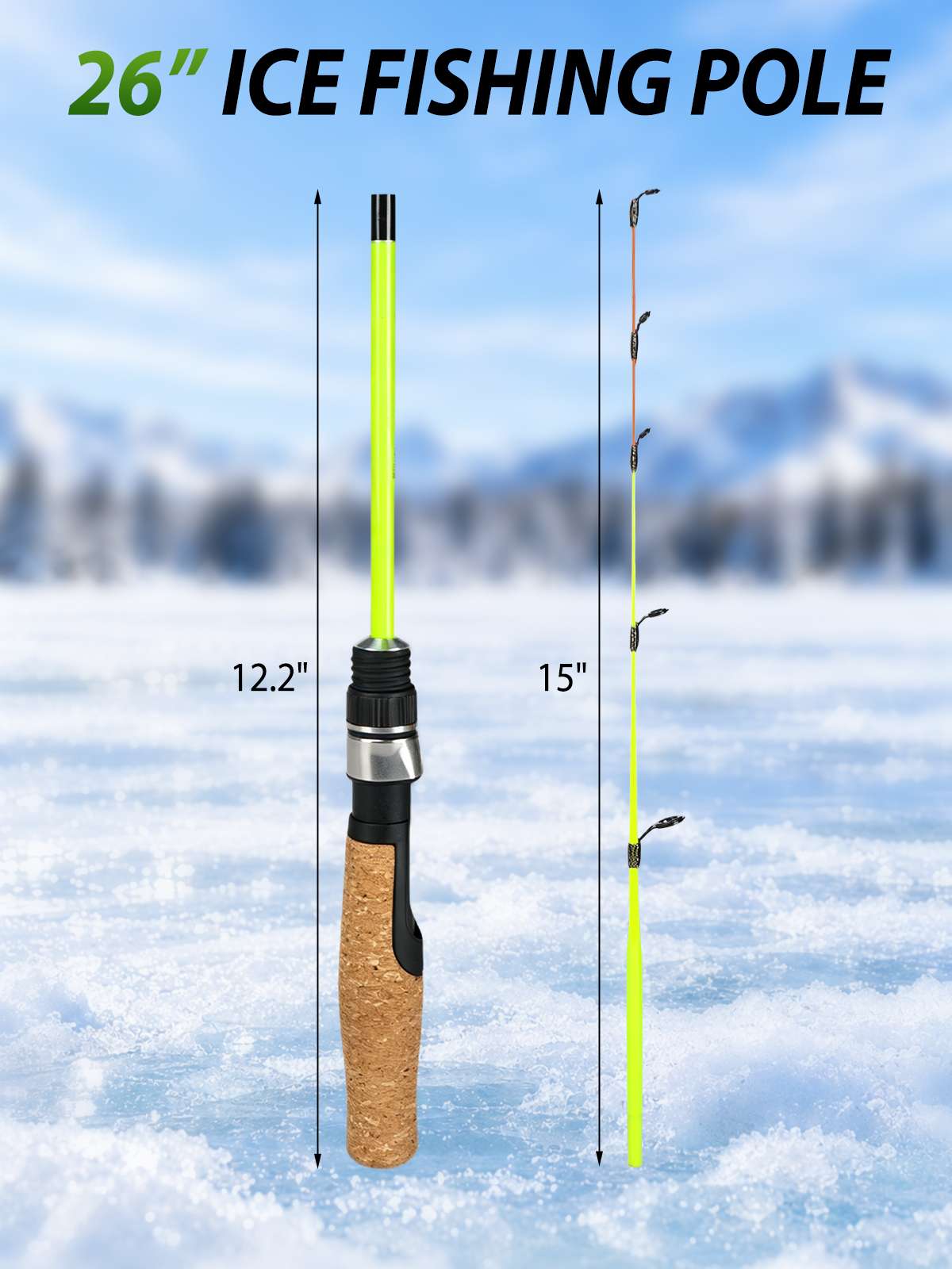 Jenseits Ice Fishing Rod, Medium Light (ML), Fast Action – Rod Only