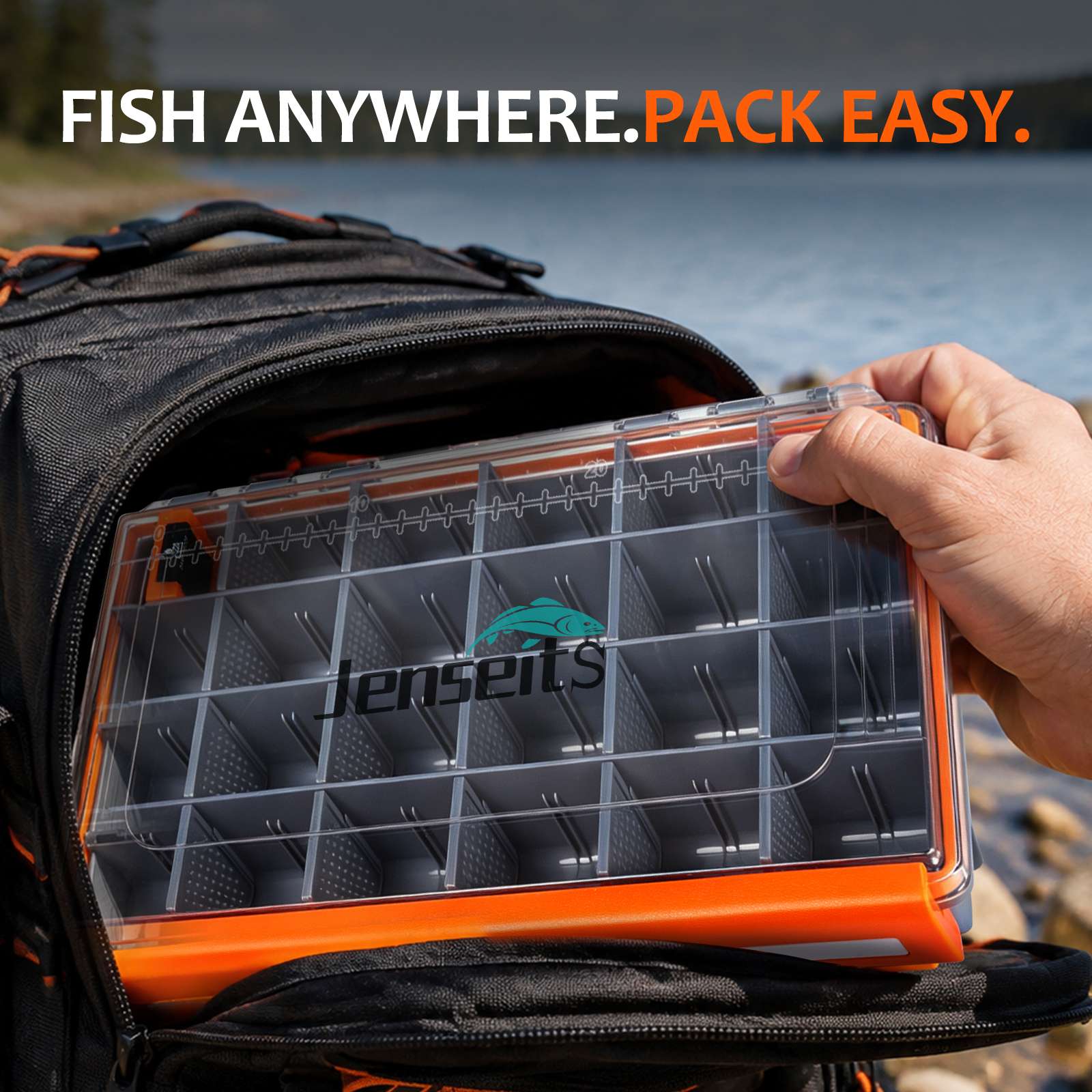 Jenseits Fishing Lure & Tackle Kit – 183/255/422-Piece Sets, Empty Tackle Box Options