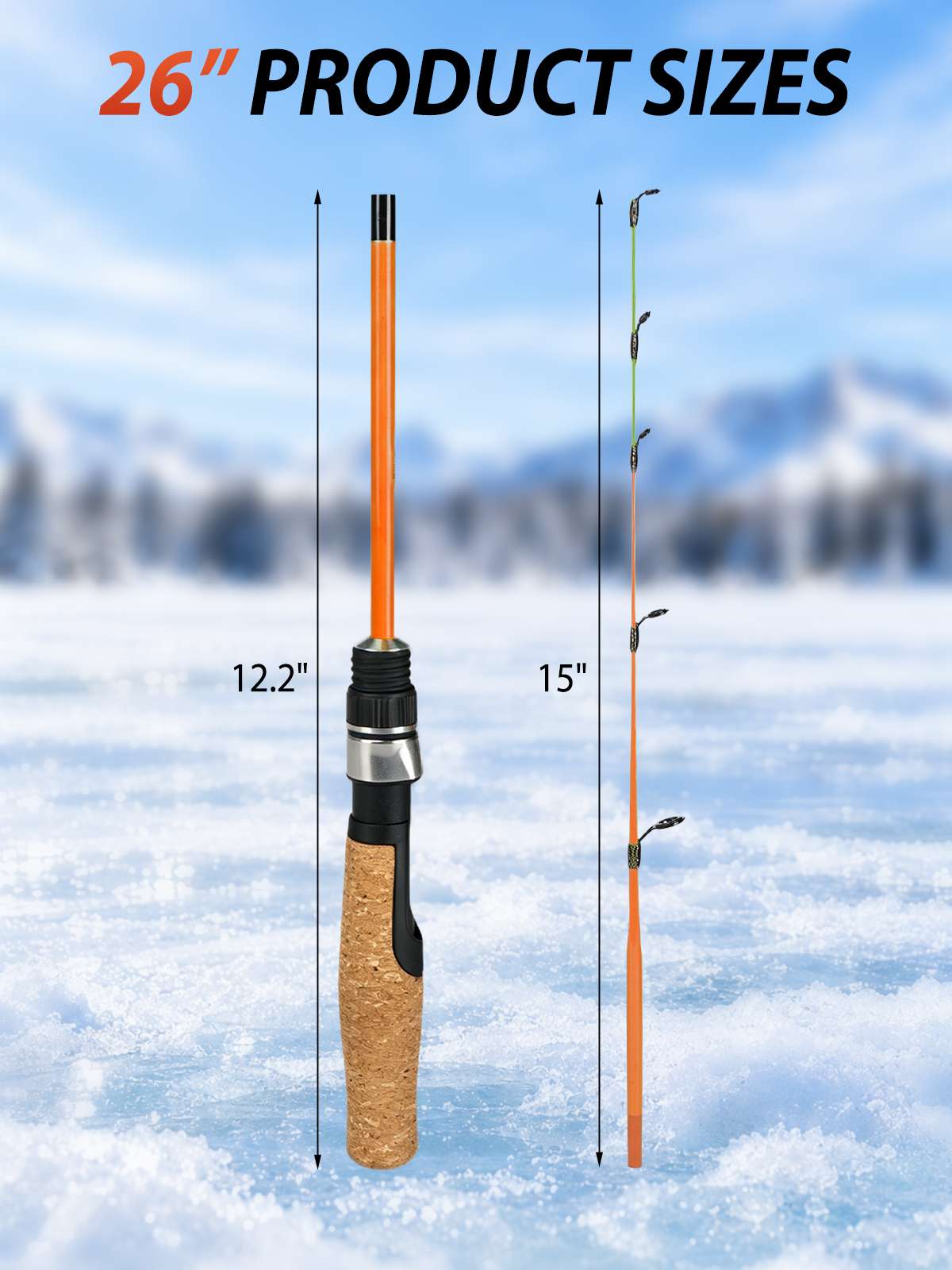 Jenseits Ice Fishing Rod, Medium Light (ML), Fast Action – Rod Only