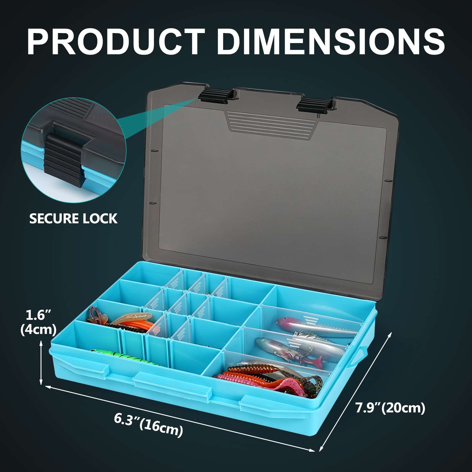 Jenseits Fishing Lure & Tackle Kit – 183/255/422-Piece Sets, Empty Tackle Box Options
