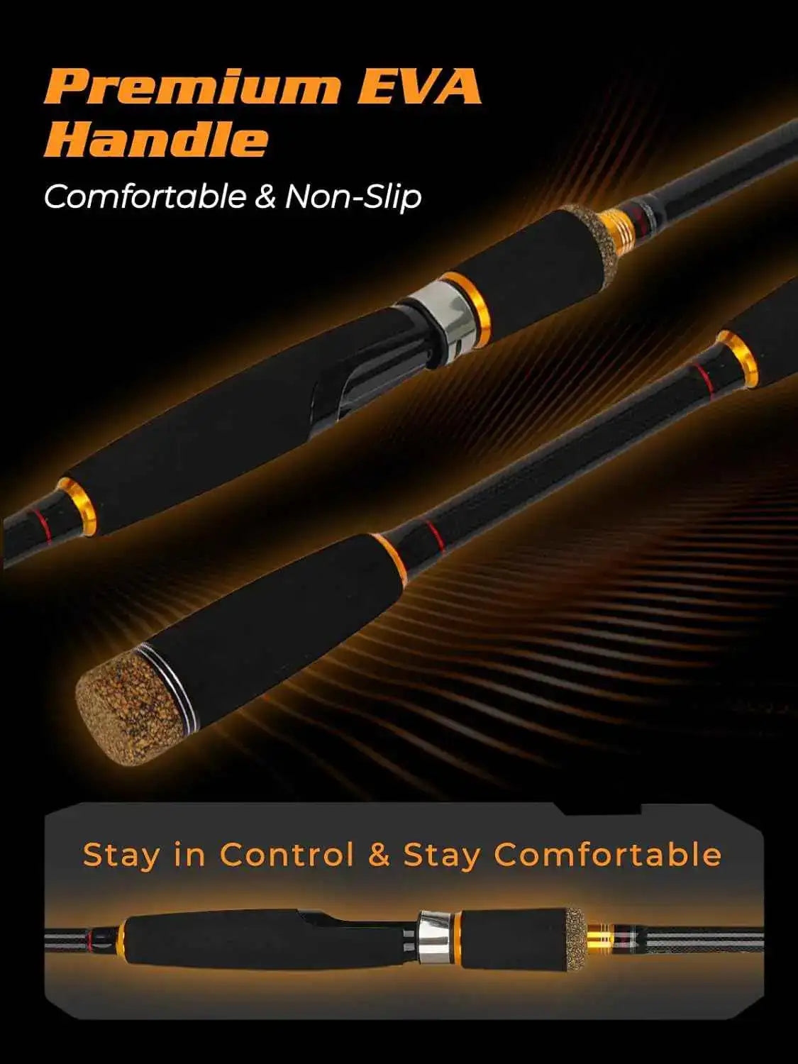 6'0" Travel Spinning Rod - 4-Piece Medium Power Carbon Fiber Design with 7 Ceramic Guides and EVA Handle | Jenseits