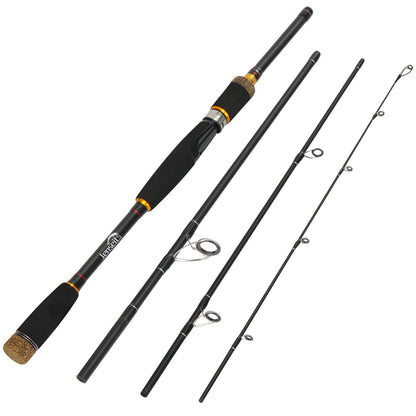 Jenseits Fishing Rods, Carbon Fiber Spinning & Casting Poles, Saltwater Resistant Stainless Steel Guides, Portable 2-Piece/4-Piece/Telescopic Travel Design, Cork/EVA Grip for Bass Trout Inshore