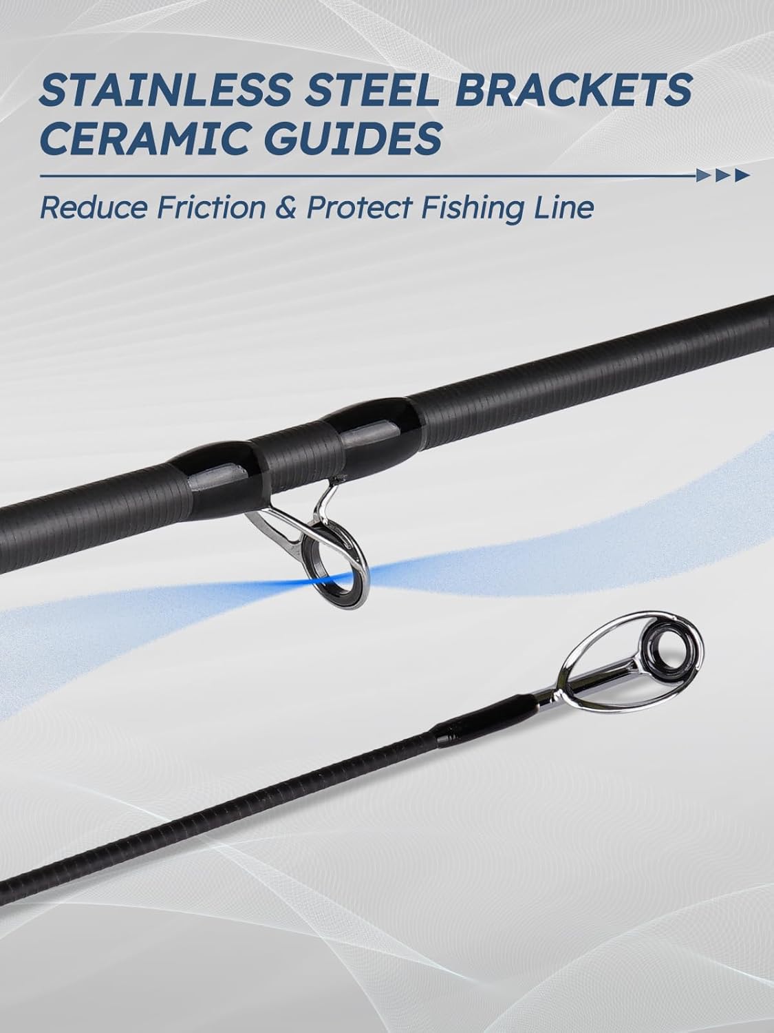 Jenseits Fishing Rods, Carbon Fiber Spinning & Casting Poles, Saltwater Resistant Stainless Steel Guides, Portable 2-Piece/4-Piece/Telescopic Travel Design, Cork/EVA Grip for Bass Trout Inshore