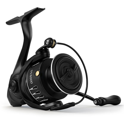 Jenseits Spinning Reels, 5+1 Shielded BB, Carbon Fiber 22LBs Max Drag,Saltwater Freshwater Spinning Fishing Reel, Aluminum & CNC Spool, Sizes 2000/3000/4000 SFS, Ultralight to Heavy-Duty, Black