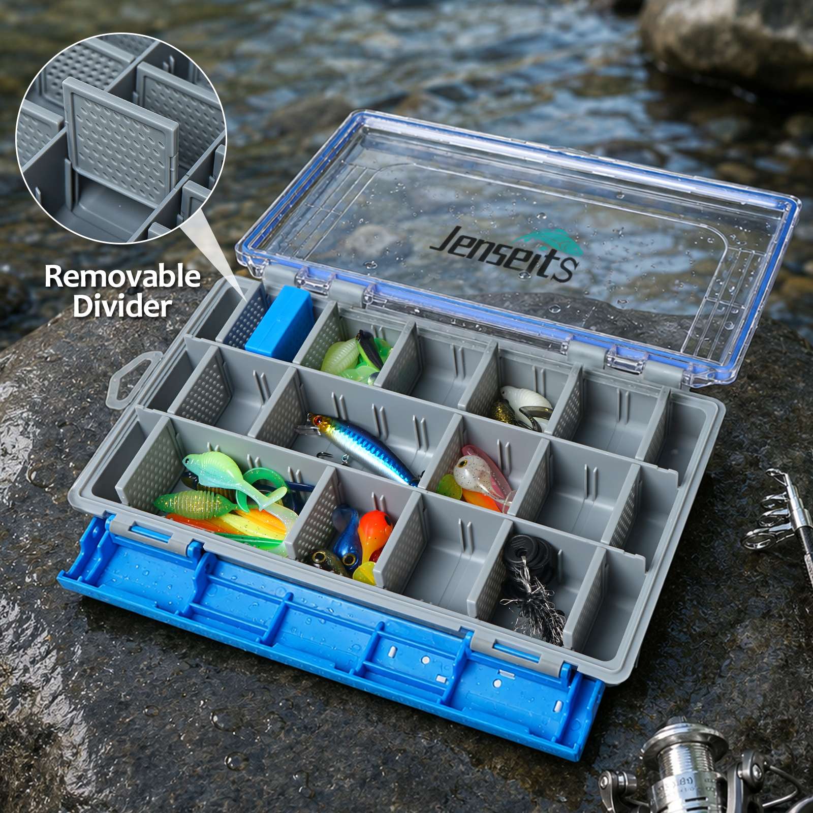 Jenseits Fishing Lure & Tackle Kit – 183/255/422-Piece Sets, Empty Tackle Box Options