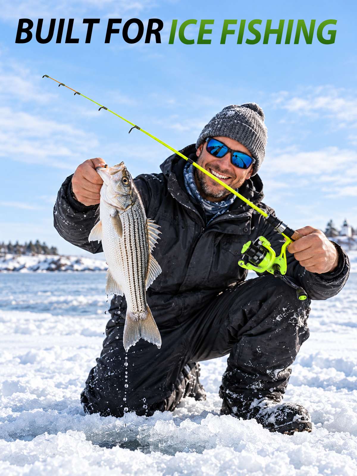 Jenseits Ice Fishing Rod, Medium Light (ML), Fast Action – Rod Only