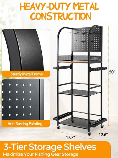 Fishing Rod Holders for Garage, Fishing Rod Rack Holds Up to 12 Rods | Jenseits