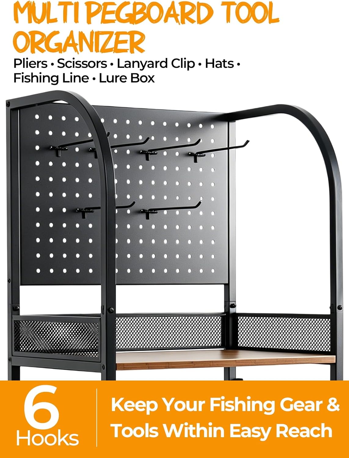 Fishing Rod Holders for Garage, Fishing Rod Rack Holds Up to 12 Rods | Jenseits