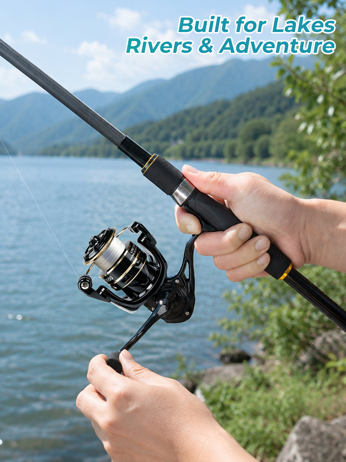 6’0” Telescopic Spinning Rod and Reel Combo with Lures, Line Fish Gripper, Plier & Carrier Bag | Jenseits