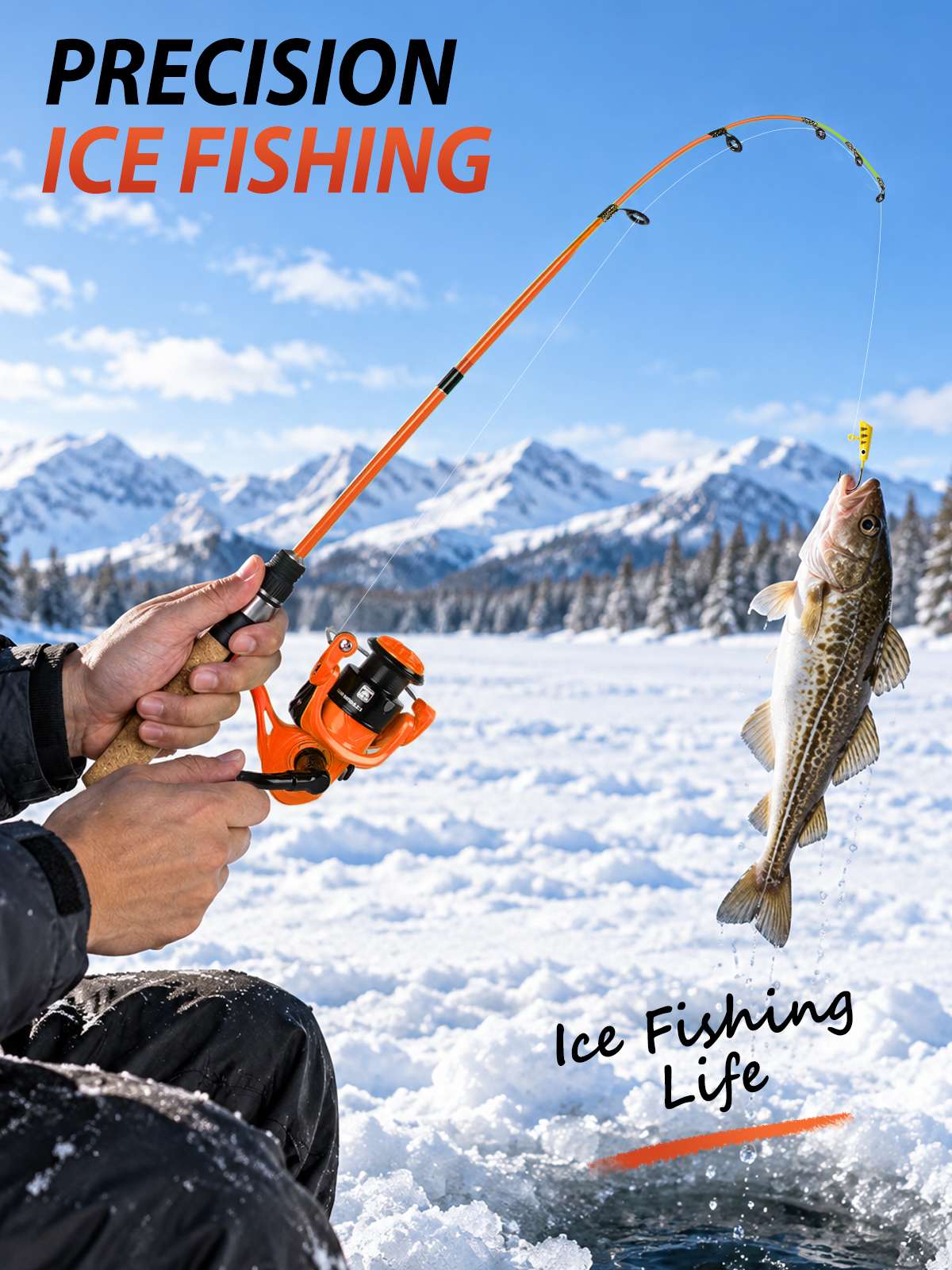 Jenseits Ice Fishing Rod, Medium Light (ML), Fast Action – Rod Only