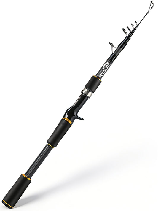 7'0" Telescopic Spinning & Casting Rod - Medium Heavy Fast Action, Carbon Fiber, 6-Piece, 5+1 Ceramic Guides, Portable Travel | Jenseits
