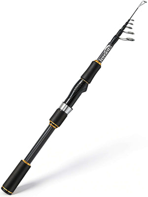 7'0" Telescopic Spinning & Casting Rod - Medium Heavy Fast Action, Carbon Fiber, 6-Piece, 5+1 Ceramic Guides, Portable Travel | Jenseits