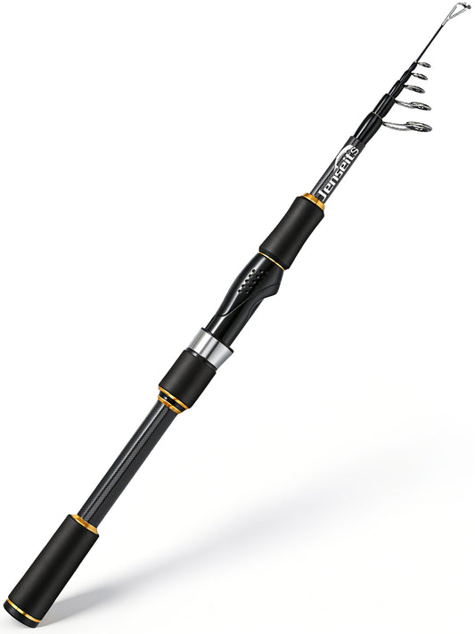 7'0" Telescopic Spinning & Casting Rod - Medium Heavy Fast Action, Carbon Fiber, 6-Piece, 5+1 Ceramic Guides, Portable Travel | Jenseits